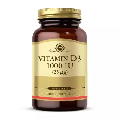 Solgar Vitamin D3 1000 IU 100 Kapsül - 1